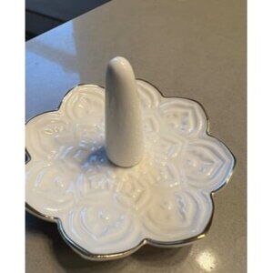 New Ceramic White Mandala Jewelry Holder Decorative Ring Holder/Trinket Tray